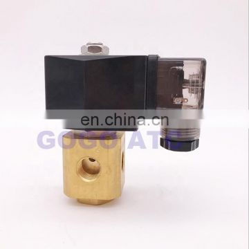 D16011 Normal open/close direct acting brass gas valve 0 pressure start 1/8" 1/4" BSP 1.5mm/2.5mm/4mm NBR 3/2 way solenoid valve