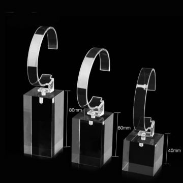 Custom luxury acrylic watch display stand jewelry bracelet display rack