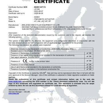 CE pneumatic actuators
