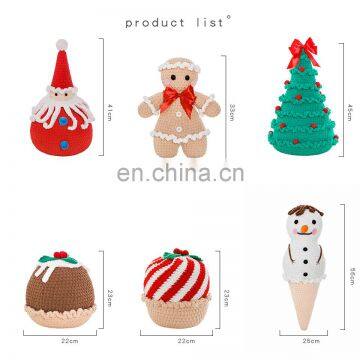Yarncrafts Gingerbread Man Soft Toy Hand Crochet Christmas Pillow for Kids Gift photo-5