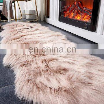 100% Acrylic Cheap Warm Shaggy Plush Area Faux Fur Carpet Rug photo-4