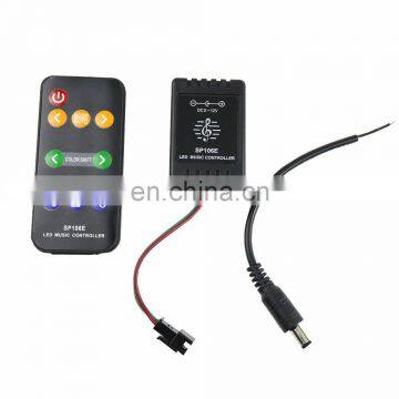 SP106E DC5-12V RF Remote LED Music Controller for WS2811 WS2812B 1903 Strip