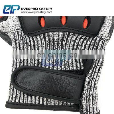 HPPE Liner Nitrile Sandy Dipped TPR Coated Cut Resistant Impact Resistant Gloves for Oilfield photo-4