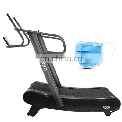 commercial curved running machine gym equipment Manual zero Electric Walking Fitness Treadmill