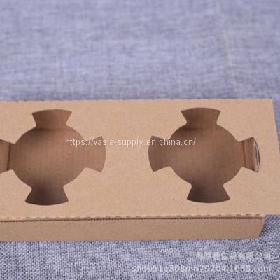 Cardboard Cup holder 2 slots-Corrugated paper tray box cardboard 2 cup carrier for coffee cup, Reusable cardboard milk cup paper holder trays