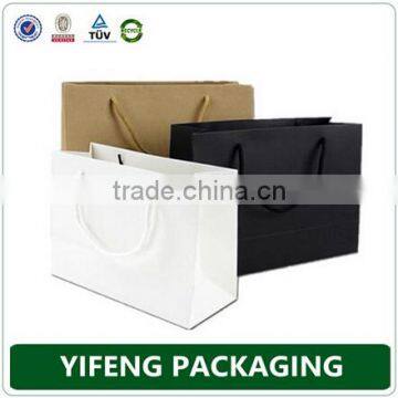  Matte Black Color Custom Brown Kraft Paper Bag For Wholesale