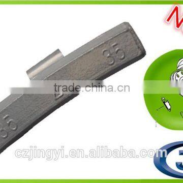 Zinc clip-on balance weight for aluminum rims