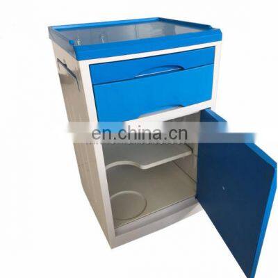 high quality hospital ABS material bedside locker with two drawers for hospital use