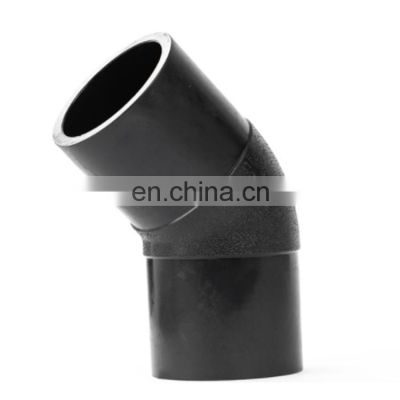 HDPE hot  fusion fittings 1inch 4inch 6inch 20 40 50 63 equal elbow 135