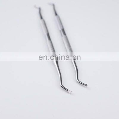 Wholesale 410 Stainless Steel Double Head Paronychia Special Nail Remover Prevention of Ingrown Nails Nail Picker Clearing Tool photo-3