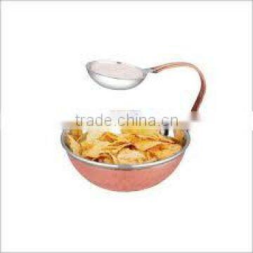 COPPER SNACK BOWL SERVER photo-3