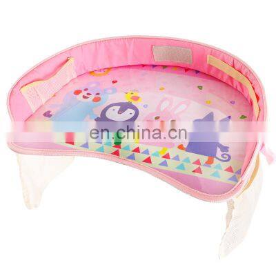 Autoaby Car Baby Safety Seat Tray Table Portable Multifunctional Cartoon Kid Car Seat Chair Toy Food Drink Cellphone Holder photo-5