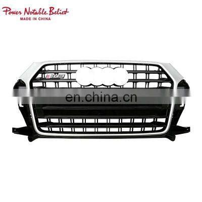 Front grill for Audi Q3 modification grille change to SQ3 style auto spare part Chrome silver black new style grill 2016-2019