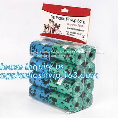 Wholesale Pet Dog Poop Bags Custom Printed Poop Bags Dog Waste Bags, Portable Bone-shaped Dog Pet Poop Waste Bags With Dispenser photo-5