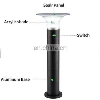 Modern Garden Decorative Solar Lawn Lamp Ground Die-casting Aluminum IP55 Outdoor Waterproof Solar LED Lawn Light