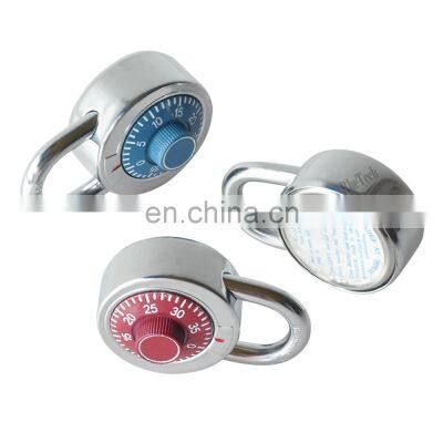 Hardened Shackle Security zinc alloy digital round number padlock Combination Padlock