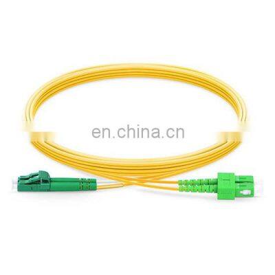 LC APC to SC APC Duplex 2.0mm PVC (OFNR) 9125 Single Mode Fiber Patch cord Cable