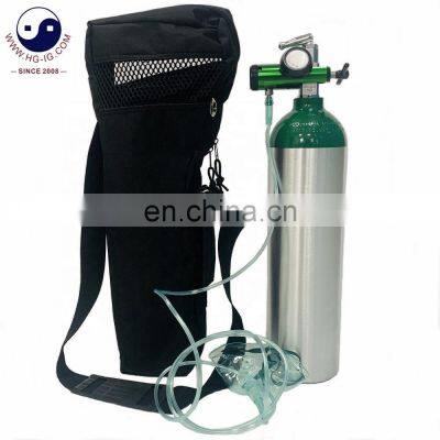 MD serial Small Oxygen  Aluminum  cylinder with CGA870 and regulator, cylinder aluminium box,supplying system