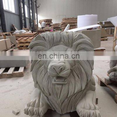 Sichuan Factory Natural Sandstone Hand Curved Carving OEM Various Stone Lion Sculpture photo-5