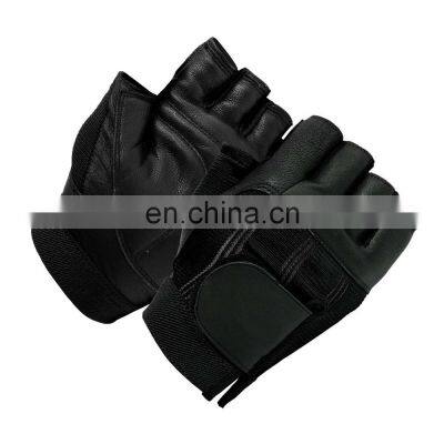 Leather Grip Dumbbell Training Exercise Gloves