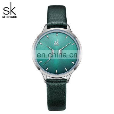 SHENGKE New Fashion Simple Style Temperature Change Color Women Watch Sunray Color Change Men Women Quartz Wristwatches photo-2