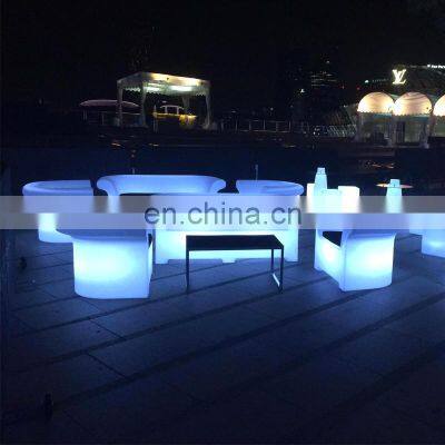 Led Cocktail Bar Table Eco-friendly Plastic Bar Hotel Restaurant Stools Led Cube Light Chair Led Light Chair photo-4