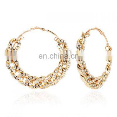 2020 New Trendy Rihanna Style Big Large Gold Plated Earing Women