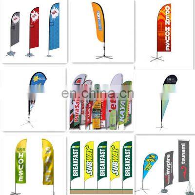 Hot Selling Promotion Beach Teardrop Feather Flags Printing With Kinds Bases ( Flag Pole + Fabric +Printing,Complete Production) photo-3