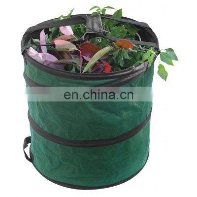Strong collapsible outdoor pop up yard waste garden leaf container for collecting leaves