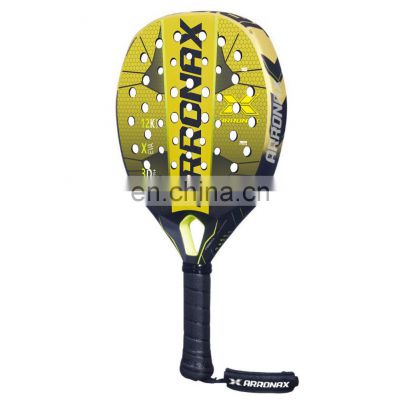 Customizable Professional Carbon Fiber Padel Racquet High Quality Outdoor Sports Beach Tennis Racket