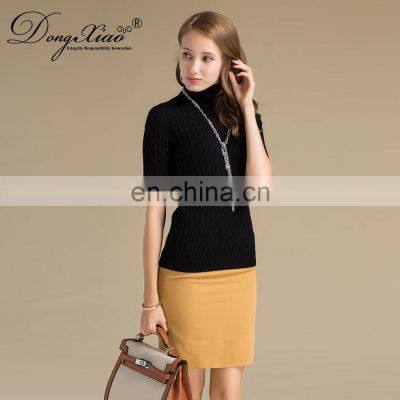 100% Cashmere Preppy Style Turtleneck Sweater Women Slim Fit Half Sleeves Solid Pattern Knitted Winter OEM Service Available photo-6