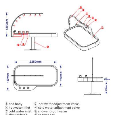Pikes VTSPA-02 Acrylic Material Beauty Spa Water Hydro Therapy Massage Bed photo-3