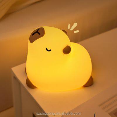 EGOGO Cartoon Capybara Night Light Breastfeeding Cute Lamp for Touch Control Birthday Gifts for Boys Girls Nursery Mothers Day