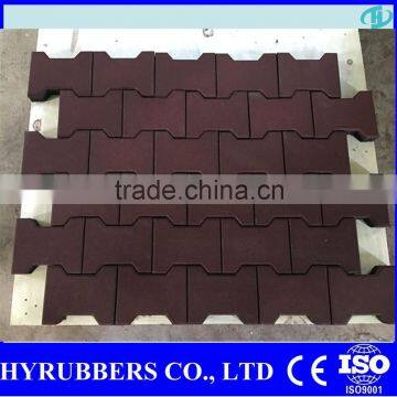 2015 interlocking rubber tile with dog bone type