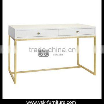 DK-052 Modern Design White Bedroom Stainless Steel Dresser Table