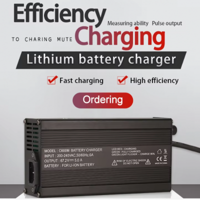 UL FCC CE Certified 12V-42V AC Charger for 5S-8S Lithium-Ion Batteries with Multiple Safety Standards
