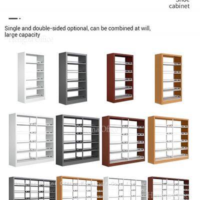 Professional Library Bookcase Customizable Partition Mahogany Wood Grain for Hospital Study photo-5