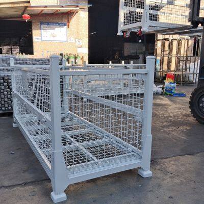 Galvanized Heavy Duty Folding Wire Mesh Container for Stainless Steel Food Storage photo-5