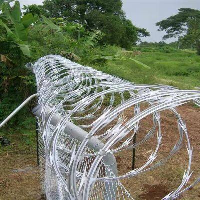 Barbed Razor Wire Roll Powder Coated for Security Wire Fencing and Prison Perimeter Fence Application Long Lasting photo-1
