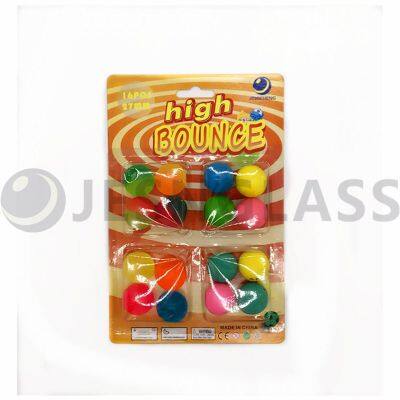 Hot Sale 27MM High Bouncy Ball Children's Toy Rubber Balls Blister Card Package