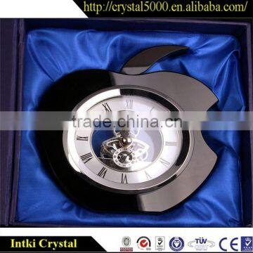 Black apple shaped fashionable dubai crystal gift clock