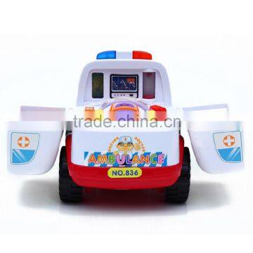 2015 Most Popular Cute Cartoon Design Mini Plastic Alaighty Ambulance Toy Car MTHX836 photo-5