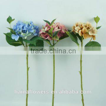 High Quality Pure Handmade Fabric Colorful Artificial Hydrangea Flower Wholesale photo-3