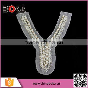 rhinestone beads ladies neckline