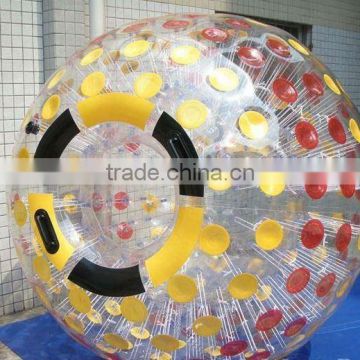 cheap and funny inflatable zorbing ball/ harness zorb ball