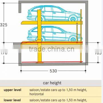 vertical double hydraulic car parking shade