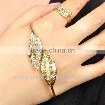 BRACELET GOLD PLATED,BRACELET WITH RING,CHAIN BRACELET GOLD