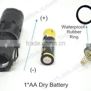 (120091) Aluminum AA Battery Zoomable Small Waterproof Flashlight photo-2