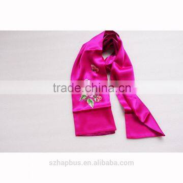 100% Silk Scarf With Handmade Embroidery in Silk Threads photo-2