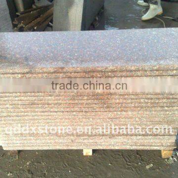 Shandong wulian red granite straight stairs